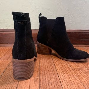 TOMS Black Suede Booties